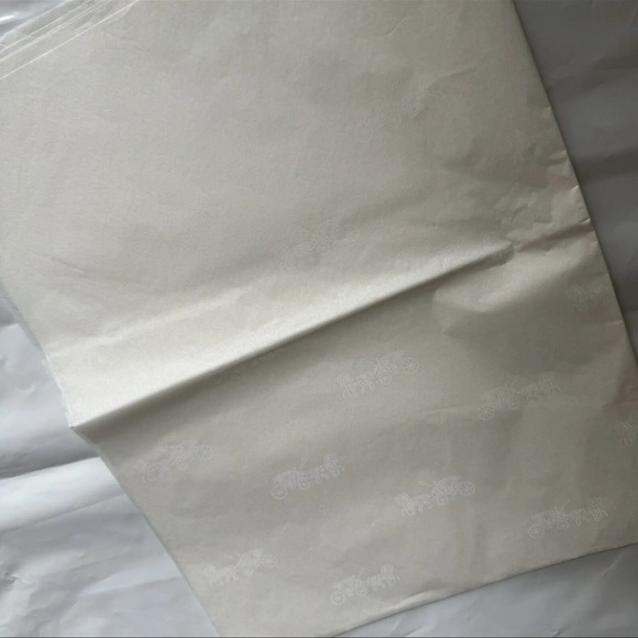 3 x Coach Brown Paper Shopping Gift Bag & Logo Print Paper Tissue & Sticker New - Picture 2 of 2